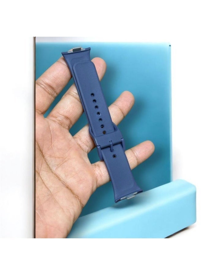 Adjustable Replacement Silicone Watch Band Strap Compatible with Xiaomi Redmi Watch 4/ 5 Mi Band 8 Pro Blue - Image 3